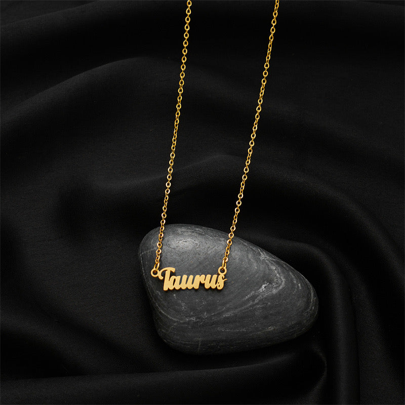 18K Gold PVD-Plated Constellation Letter Pendant – 201 Stainless Steel