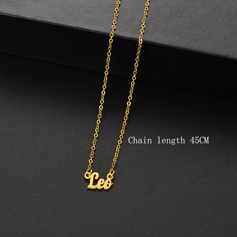 18K Gold PVD-Plated Constellation Letter Pendant – 201 Stainless Steel