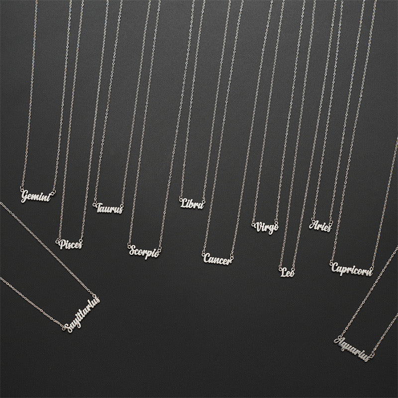 18K Gold PVD-Plated Constellation Letter Pendant – 201 Stainless Steel